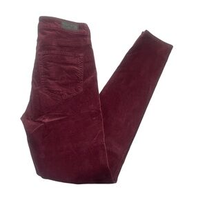 AG Adriano‎ Goldschmied 28R The Farrah Skinny High Rise Velour Pants